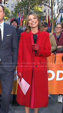Savannah’s red coat on Today