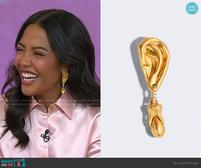 Schiaparelli Keyhole Earrings worn by Emma Grede on Today