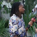 Scott’s race car print shirt on Access Hollywood