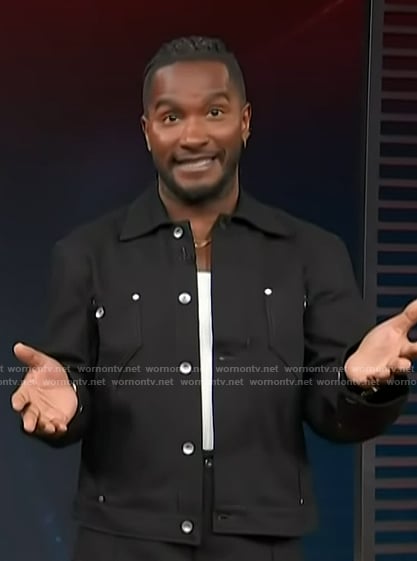 Scott’s black jacket on Access Hollywood