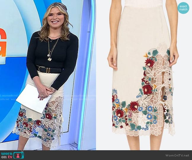 Sea Katharine Skirt worn by Jenna Bush Hager on Today