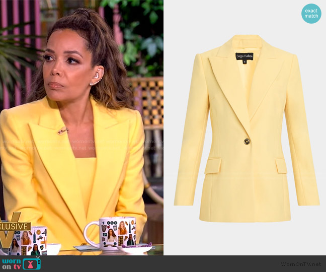 Sergio Hudson Single-Breasted Peak-Lapel Blazer worn by Sunny Hostin on The View