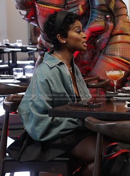 Shamea’s denim jacket on The Real Housewives of Atlanta
