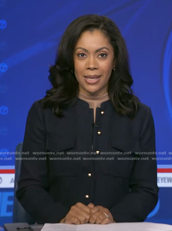 Shirleen’s navy utility jacket on Good Morning America