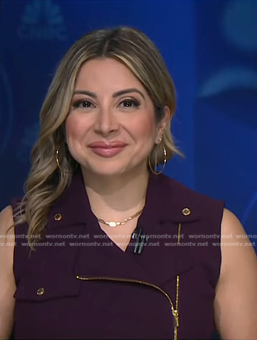 Silvana Henao’s purple zip dress on NBC News Daily