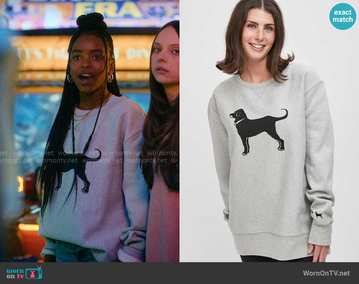 The Black Dog Adult Classic Heavyweight Crewneck Sweatshirt worn by Keisha Clark (Lovie Simone) on Forever