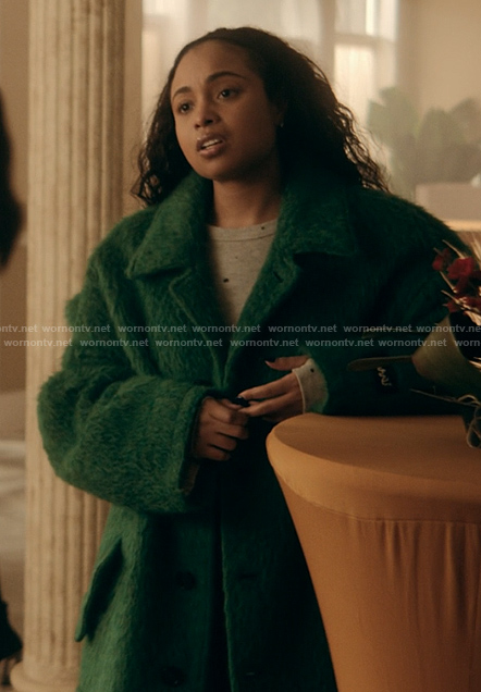 Tiffany’s green mohair coat on The Chi