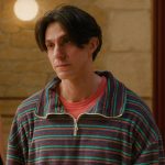 Tobias’s striped high neck shirt on Etoile