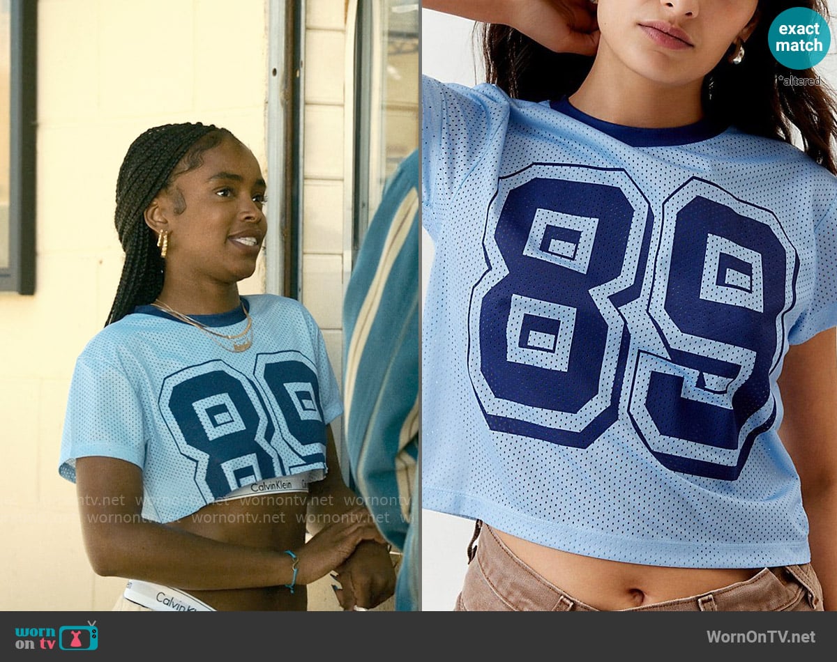 Urban Outfitters 89 Jersey Baby Tee worn by Keisha Clark (Lovie Simone) on Forever