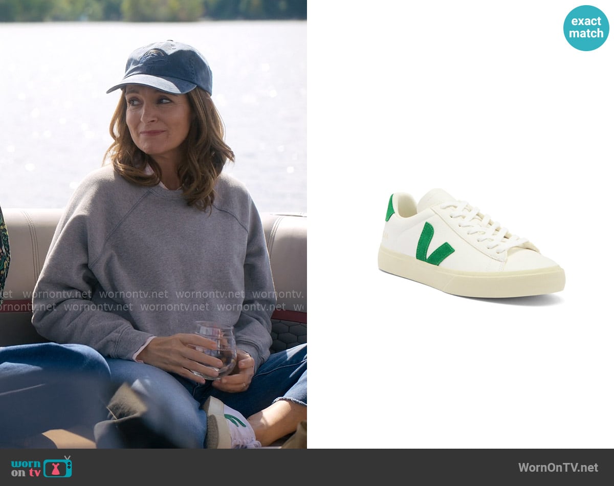 Veja Campo Sneakers in  Extra-White/ Emeraude worn by Kate (Tina Fey) on The Four Seasons