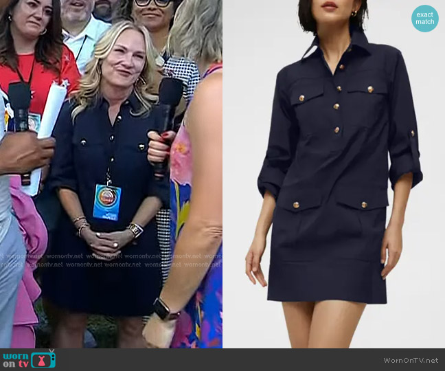 Veronica Beard Saude Cargo Dress in Navy worn by Casandra Matej on Today