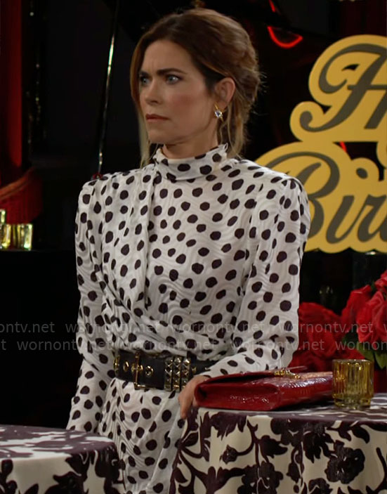 Victoria’s polka dot dress on The Young and the Restless