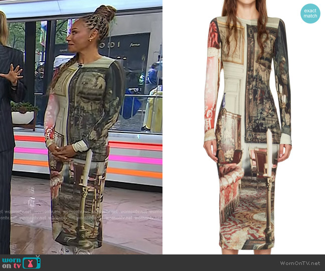 Vivienne Westwood Boulle Printed Midi Dress worn by Mel B on Today
