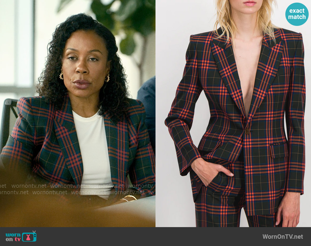 Vivienne Westwood Tartan Blazer worn by Dawn Edwards (Karen Pittman) on Forever