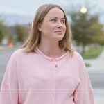 Whitney’s pink cardigan on The Secret Lives of Mormon Wives
