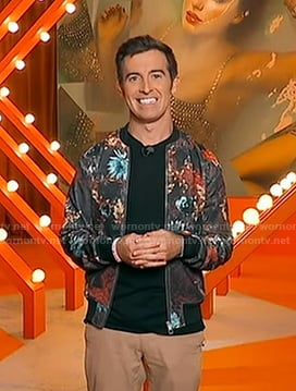 Will Ganss’ floral bomber jacket on Good Morning America
