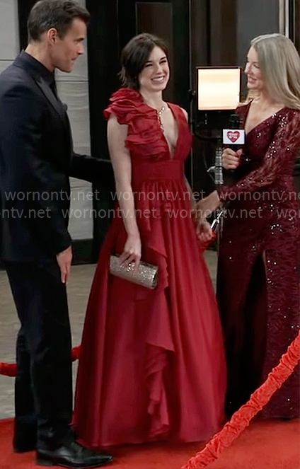 Willow’s red ruffled Nurses Ball gown on General Hospital