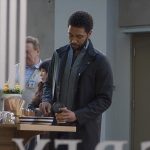 Winston’s black colorblock sneakers on Greys Anatomy