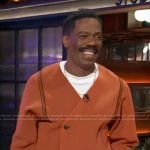 Colman Domingo’s orange cardigan on The Kelly Clarkson Show