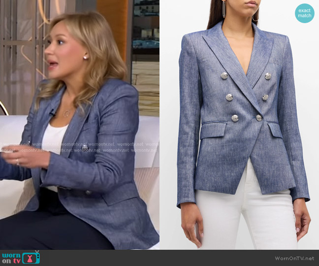 Veronica Beard Miller Dickey Jacket in Blue Melange worn by Dr. Alexandra Sowa on Good Morning America