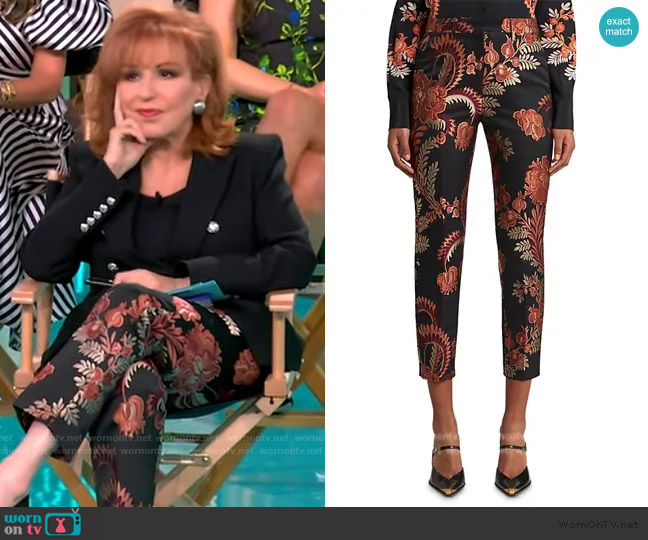Etro Floral Jacquard Cigarette Trousers worn by Joy Behar on The View