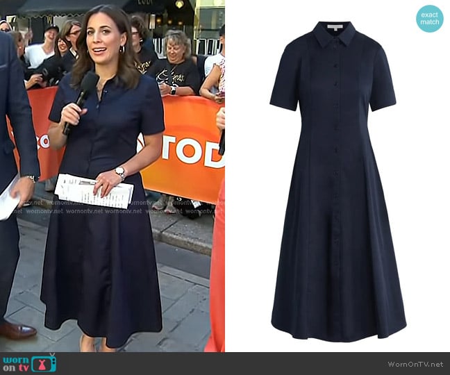 Favorite Daughter The Demure Midi Shirtdress worn by Hallie Jackson on Today