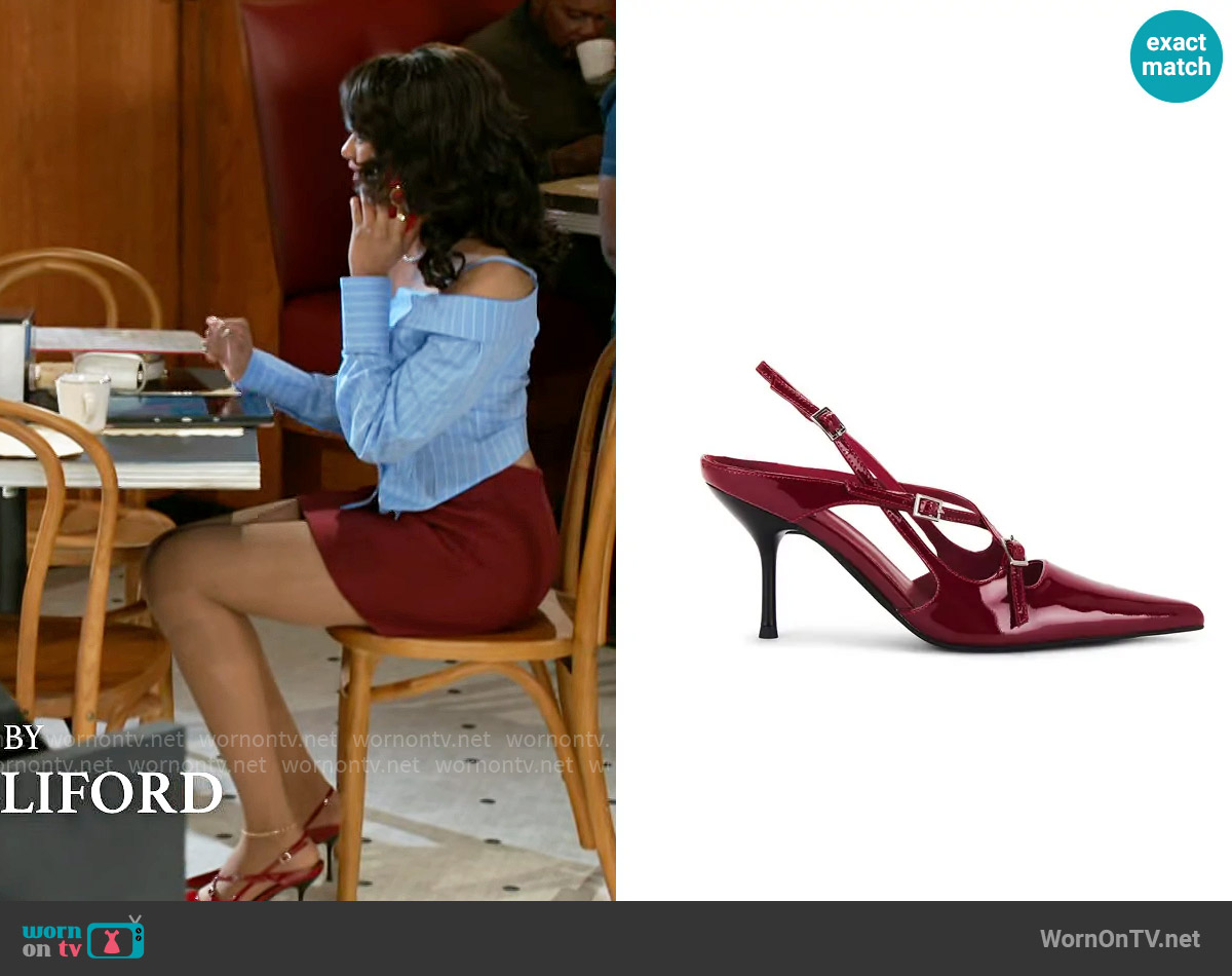 Jeffrey Campbell Fax-Me Pumps worn by Kat Richardson (Colby Muhammad) on Beyond the Gates