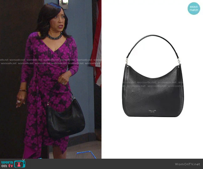 Kate Spade Large Roulette Shoulder Bag worn by Paulina Price (Jackée Harry) on Days of our Lives