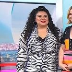 Michelle Buteau’s animal print shirt and skirt on Today