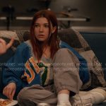 Abby’s patchwork sweatshirt on Ginny & Georgia
