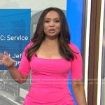 Adelle’s pink square-neck dress on Today