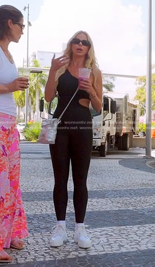 Alexia’s black cutout bodysuit on The Real Housewives of Miami