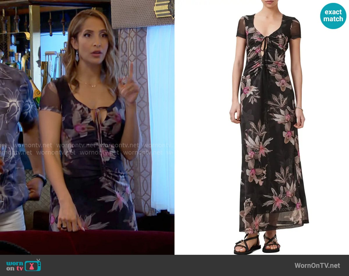 All Saints Gabby Dress in Adena worn by Lily Winters (Christel Khalil) on The Young and the Restless