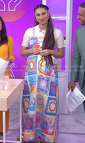 Ally’s tile print maxi dress on Today
