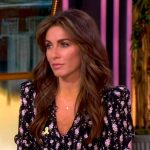 Alyssa’s floral print twist front dress on The View