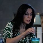 Anna’s green printed midi dress on General Hospital