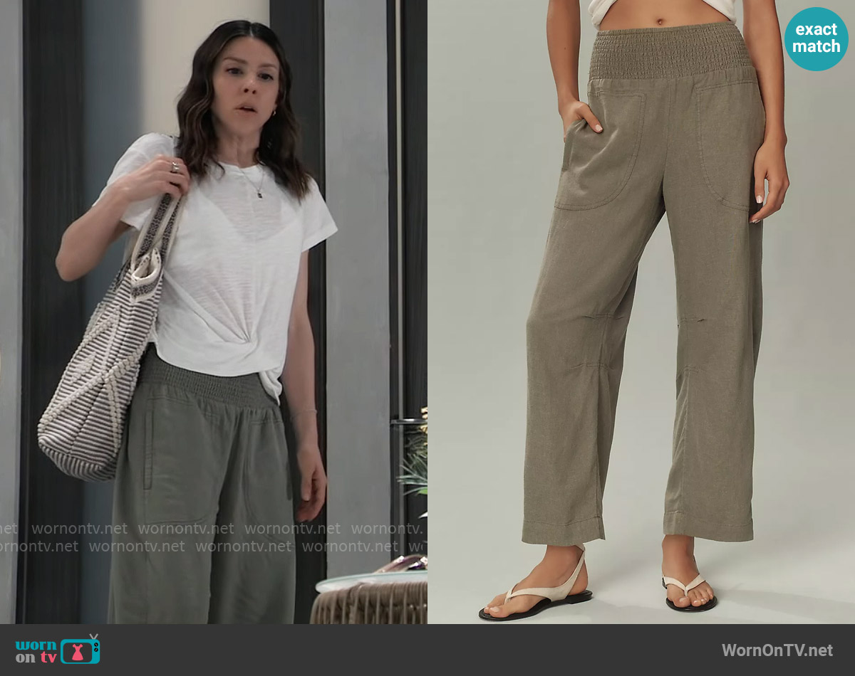 The Reese Smocked Pull-On Barrel Pants worn by Kristina Corinthos-Davis (Kate Mansi) on General Hospital