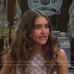 Ari’s floral plaid mini dress on Days of our Lives