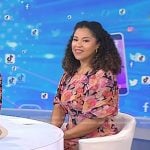 Arianna’s pink floral puff sleeve dress on Today