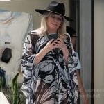 Ava’s black and white printed kaftan on General Hospital