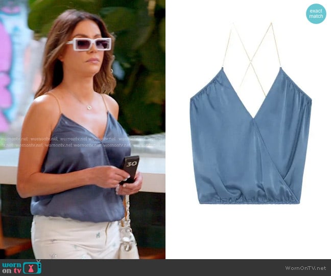 Ba&Sh Cauti Low Back Crossover Top worn by Adriana de Moura (Adriana de Moura) on The Real Housewives of Miami