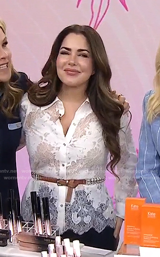 Bobbie’s white lace blouse on Today
