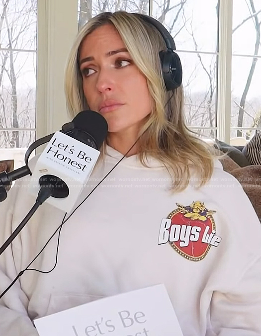 Kristin’s boys lie printed sweatshirt and pants on Honestly Cavallari The Headline Tour