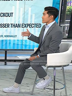 Brian Cheung’s white sneakers on Today