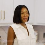 Brit’s white vest with pockets on The Real Housewives of Atlanta
