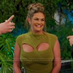 Brittany’s green knit cutouts dress on The Valley