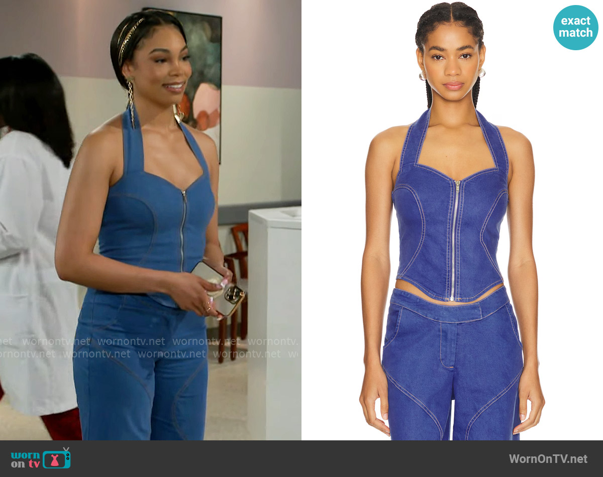 By.Dyln Ramona Corset Top worn by Chelsea Hamilton (RhonniRose Mantilla) on Beyond the Gates