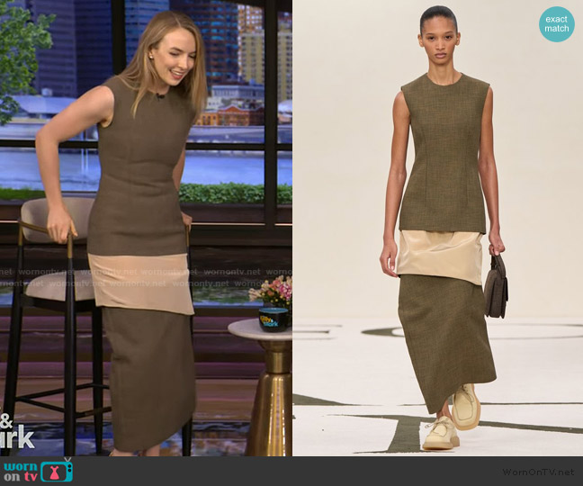 Calvin Klein 2025 Autumn Winter Collection worn by Jodie Comer on Live with Kelly and Mark