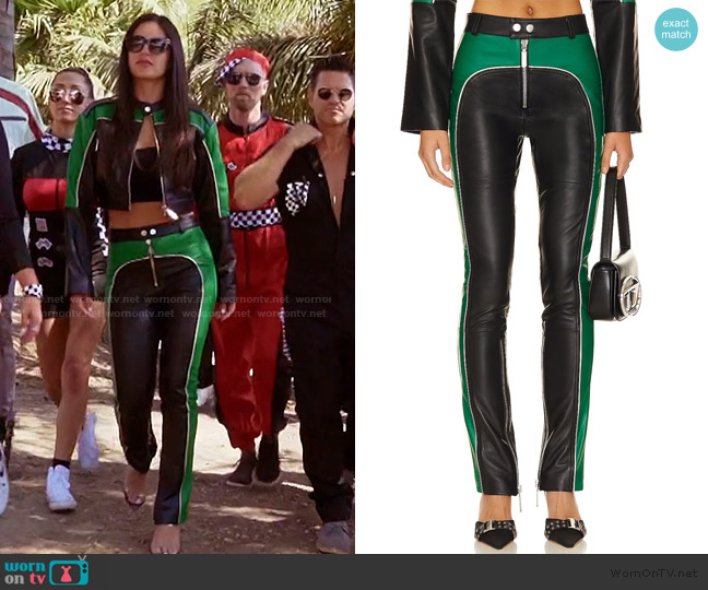 Camila Coelho Biker Leather Pants worn by Michelle Saniei on The Valley