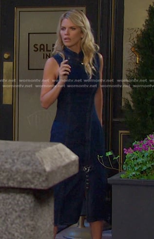 Cat’s sleeveless denim dress on Days of our Lives